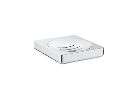Accesorii baie - Savoniera Roca A817023001, 120 mm, 110 mm, 2 orificii instalare, pe perete, metal, elemente fixare ascunse, Crom