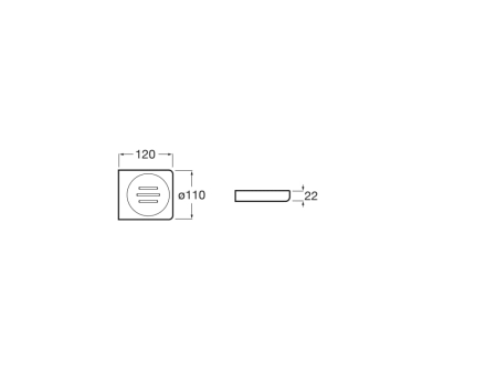Savoniera Roca A817023NM0, 120 mm, 110 mm, 2 orificii instalare, pe perete, metal, elemente fixare ascunse, Negru [1]