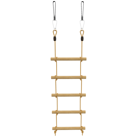Dormitor & birou -  Scara de Franghie 1,8m, Accesorii pentru Leagane, Franghie pentru Parc de Joaca Exterior, Catarare cu 5 Trepte pentru Copii cu 2 Carabiniere si 2 Curele pentru Copaci