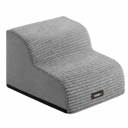 Custi, cotete si tarcuri - Scara pentru caini cu 2 trepte, design confortabil pentru articulatii, 40x40x30 cm, gri