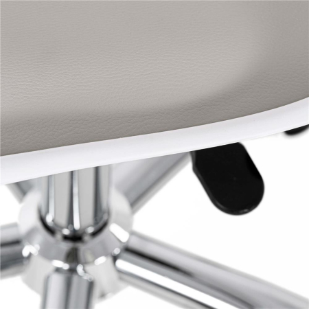 Scaun birou ergonomic, cu sezut din spuma, reglabil pe inaltime, maxim 120 kg, 90x49x48 cm, alb si gri [10]