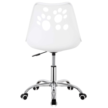 Scaun birou ergonomic, cu sezut din spuma, reglabil pe inaltime, maxim 120 kg, 90x49x48 cm, alb si gri [3]