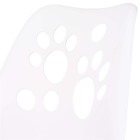 Scaun birou ergonomic, cu sezut din spuma, reglabil pe inaltime, maxim 120 kg, 90x49x48 cm, alb si roz [1]