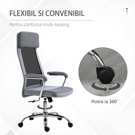  scaun birou ergonomic, inaltime reglabila, 65x60x119-129cm [3]