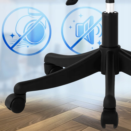 Scaun birou ergonomic, reglabil, cu suport lombar si tetiera, plasa mesh, maxim 120 kg, 50x50x126 cm, negru [8]