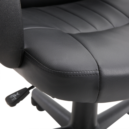  Scaun Birou Negru - Rotativ Captusit cu Roti [8]