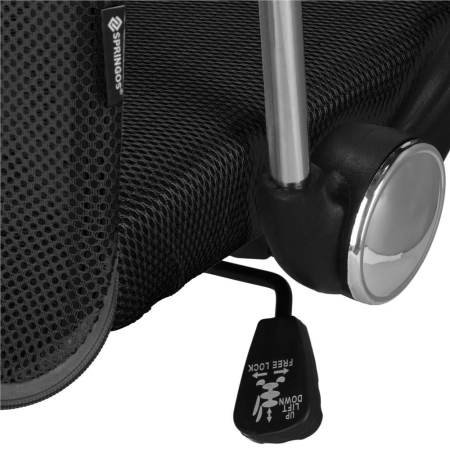 Scaun birou reglabil, ergonomic, cu spatar din microplasa respirabila si baza metalica cromata, 117x58x60 cm, negru [11]