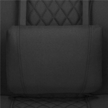 Scaun de birou ergonomic cu reglaj pe inaltime, functie de balans si perna lombara, 59x52x125 cm, negru [14]