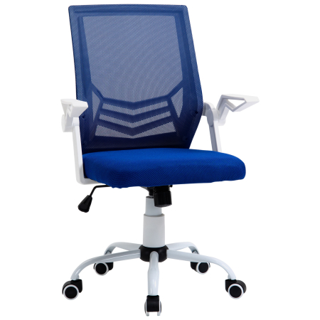 Dormitor & birou -  Scaun de Birou Ergonomic cu Suport Lombar din Tesatura Albastra