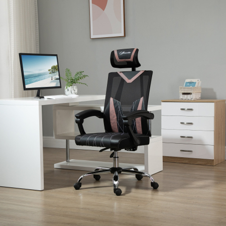  Scaun de Birou Ergonomic inclinabil cu Suport Lombar si Cervical [1]