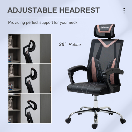  Scaun de Birou Ergonomic inclinabil cu Suport Lombar si Cervical [5]