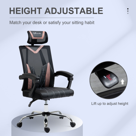  Scaun de Birou Ergonomic inclinabil cu Suport Lombar si Cervical [3]