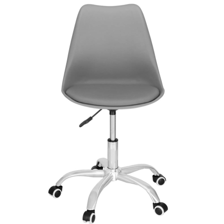 Scaun de birou ergonomic, piele ecologica, 150kg, baza otel, gri [13]