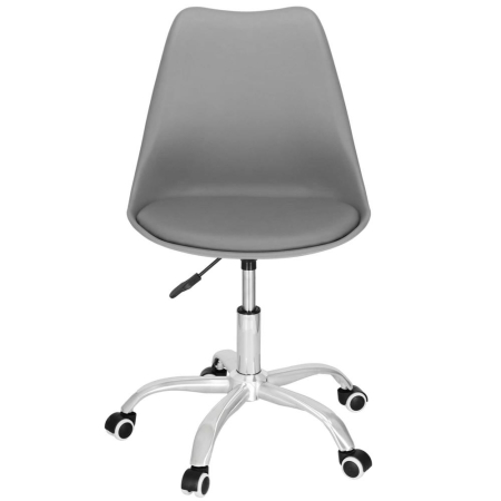 Scaun de birou ergonomic, piele ecologica, 150kg, baza otel, gri [12]