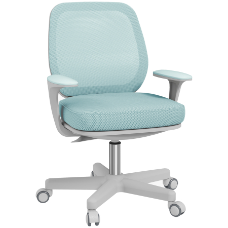 Dormitor & birou -  Scaun de Birou Ergonomic, Reglabil pe inaltime cu Spatar Respirabil, 55x48x82.5-94.5 cm, Verde Deschis