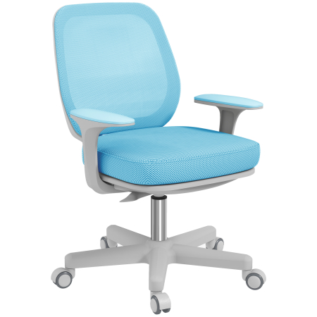 Dormitor & birou -  Scaun de Birou Ergonomic si Reclinabil Reglabil pe inaltime, cu 5 roti, 55x48x82.5-94.5 cm, Albastru