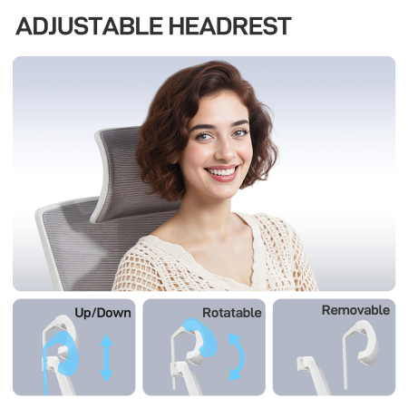  Scaun de Birou Ergonomic si Respirabil cu Suport Lombar Dinamic 4D, 64.5x62.5x112-122 cm, Multicolor [4]