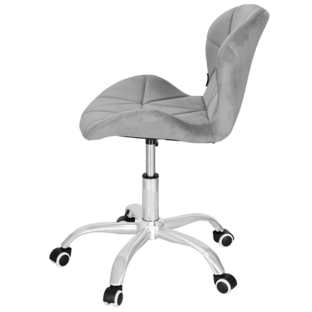 Scaun de birou ergonomic, tapitat cu catifea, 120kg, gri [7]