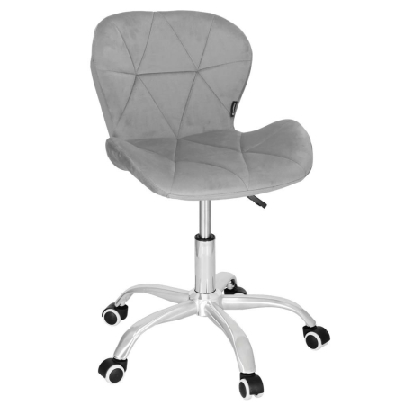 Dormitor & birou - Scaun de birou ergonomic, tapitat cu catifea, 120kg, gri