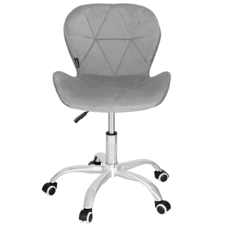 Scaun de birou ergonomic, tapitat cu catifea, 120kg, gri [11]