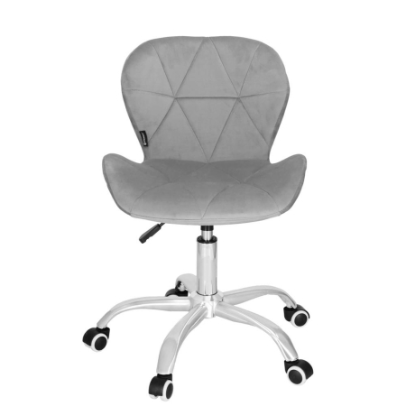 Scaun de birou ergonomic, tapitat cu catifea, 120kg, gri [12]