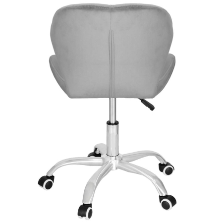 Scaun de birou ergonomic, tapitat cu catifea, 120kg, gri [14]