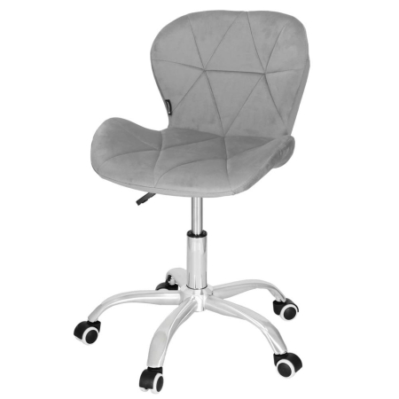 Scaun de birou ergonomic, tapitat cu catifea, 120kg, gri [6]