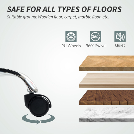  Scaun de Birou Reclinabil la 155° cu Suport pentru Picioare, Perne Duble si Tapiterie din Piele Ecologica, Negru [6]