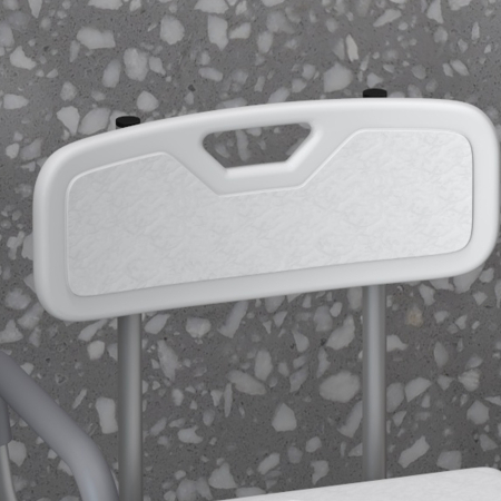  Scaun de Dus 3 in 1 cu Spatar si Brate, Toaleta langa Pat cu Inaltime Reglabila, Scaun de Toaleta Ridicat cu Placuta de Picior  pentru Seniori, Femei Insarcinate, Persoane cu Dizabilitati, Alb [7]