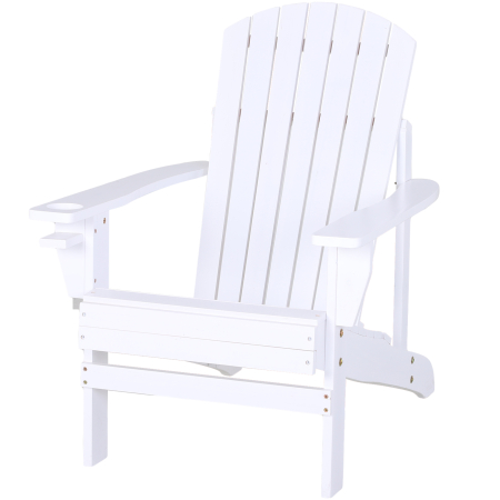 Gradina & balcon -  Scaun de Gradina Adirondack din Lemn Alb 97x72.5x93cm