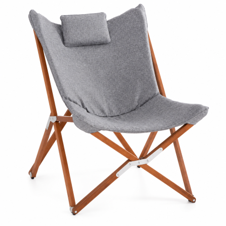 Gradina & balcon - Scaun de gradina din lemn cu perna moale inclusa pentru confort sporit, cu sezut spatios si spatar pentru relaxare in aer liber, finisaj protector pen