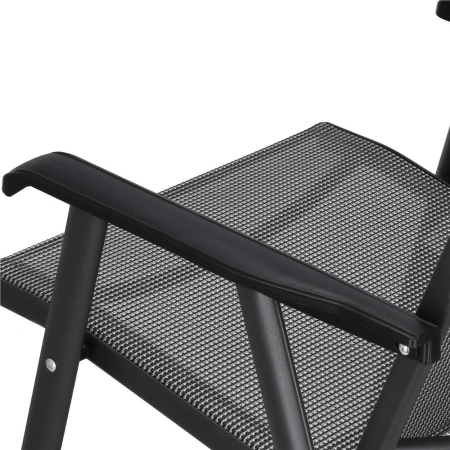 Scaun de gradina metalic, pliabil, 95x57x66cm, maxim 150kg, gri [13]
