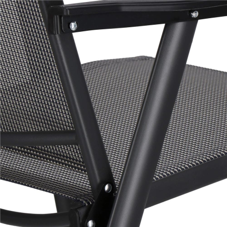 Scaun de gradina metalic, pliabil, 95x57x66cm, maxim 150kg, gri [10]