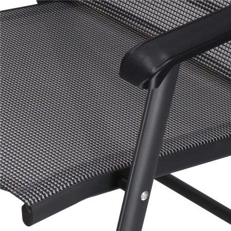 Scaun de gradina metalic, pliabil, 95x57x66cm, maxim 150kg, gri [14]