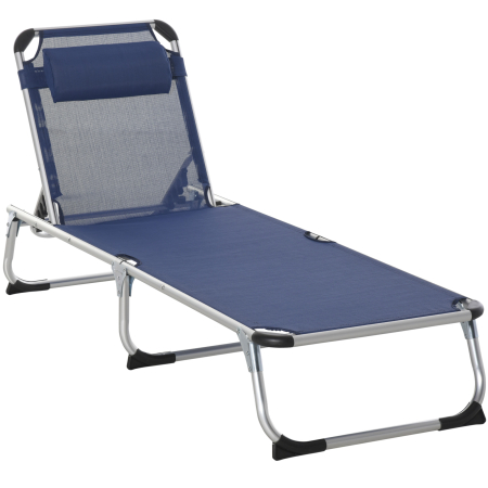Mobilier gradina si terasa -  Scaun de Gradina Pliabil cu Spatar Reglabil Albastru