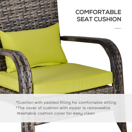  Scaun de Gradina si de Exterior din Ratan cu Cotiere si Perne Gri [5]