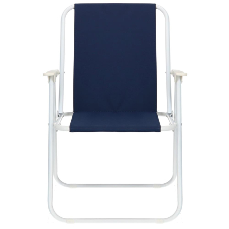 Scaun plaja pliabil cu cotiere, cadru metal vopsit cu pulbere, tesatura sintetica, max 100 kg, 52x74 cm, bleumarin [7]