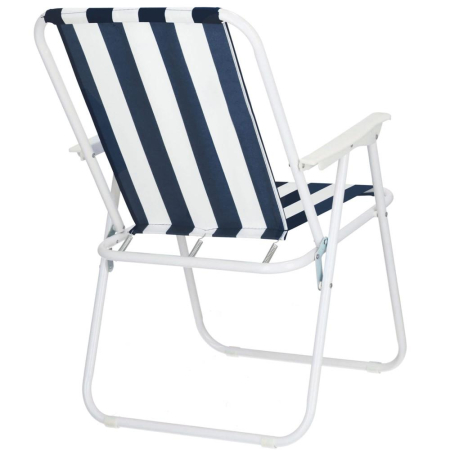 Scaun de plaja Sersimo GC050, pliabil, 100kg, 52x74cm, alb albastru [9]