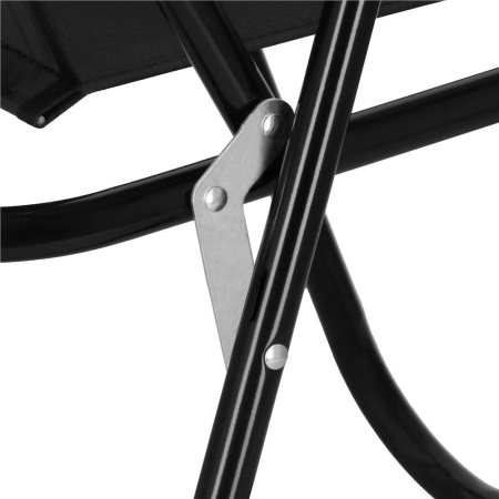 Scaun de plaja Sersimo, pliabil, 100kg, 52x73cm, negru [10]