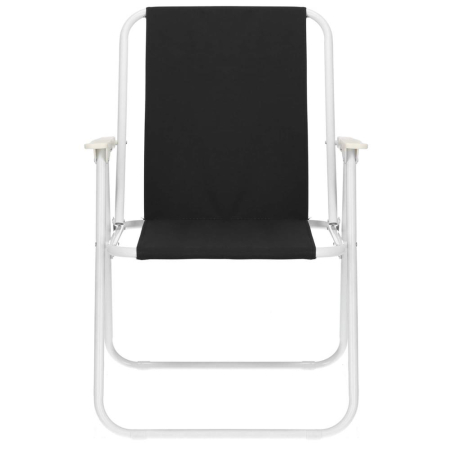 Scaun de plaja Sersimo, pliabil, 100kg, 52x73cm, negru alb [4]