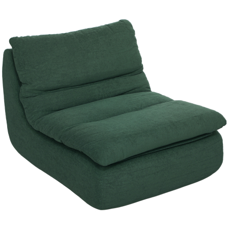 Living & hol -  Scaun de Podea Modern si Capitonat din tesatura cu Aspect Catifelat Verde