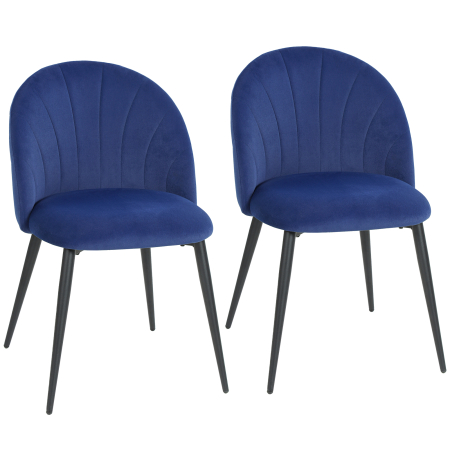 Bucatarie - ,Scaun de Sufragerie,stil scandinav,Catifea, otel,52cm x 55cm x 79cm,Albastru