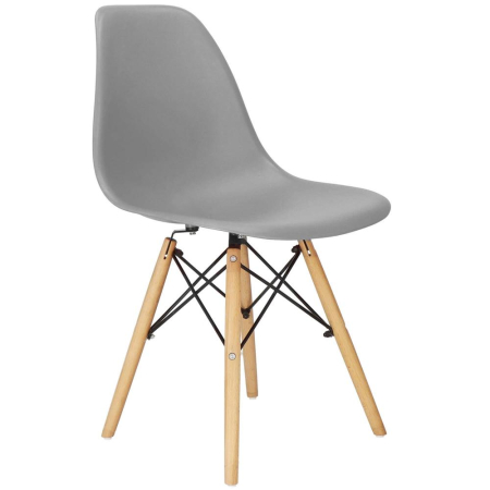 Scaun dining Scandinav pentru bucatarie, 38x42x82cm, gri inchis [4]