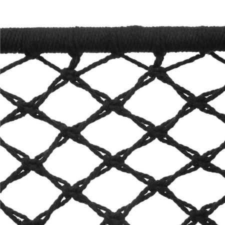 Scaun dublu tip leagan suspendat pentru casa sau gradina, cu perne, stil boho, 128x66x124 cm, maxim 300 kg, negru [9]