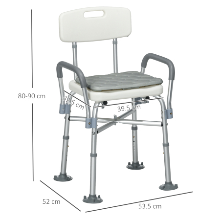  Scaun Dus - Aluminiu Reglabil, Spatar & Perna Captusita [2]