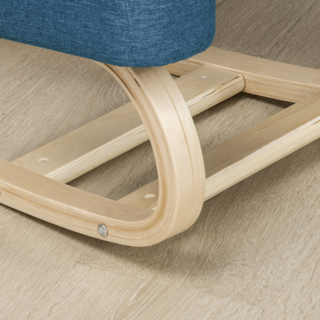  Scaun Ergonomic cu Suport pentru Genunchi din Lemn de Mesteacan, 51x69x58 cm, Albastru [6]