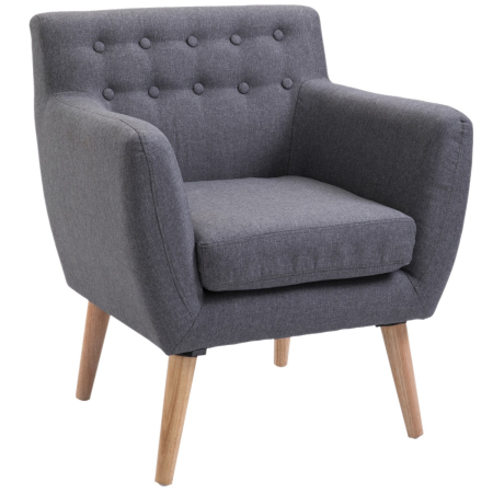 Living & hol -  Scaun Fotoliu de Design Dormitor Salon Moderna Gri