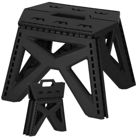 Scaun inaltator multifunctional tip scara, 100 kg, compact, cu maner, 23x31x23 cm, negru [5]