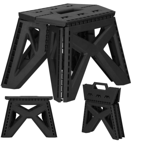 Scaun inaltator multifunctional tip scara, 100 kg, compact, cu maner, 23x31x23 cm, negru [8]