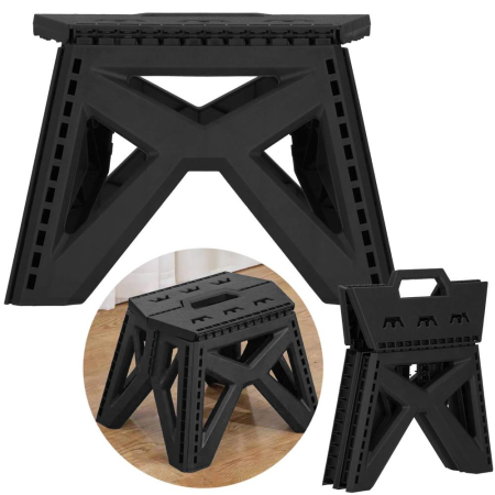 Scaun inaltator multifunctional tip scara, 100 kg, compact, cu maner, 23x31x23 cm, negru [4]